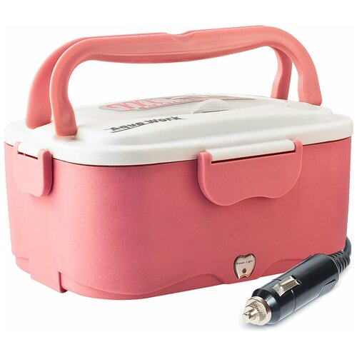 Автоланчбокс с подогревом Aqua Work 12 вольт розовый