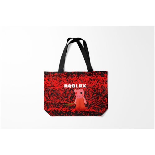 фото Сумка-шоппер / 46х35 см / геймерам / roblox piggy/свинка пигги. burnettie
