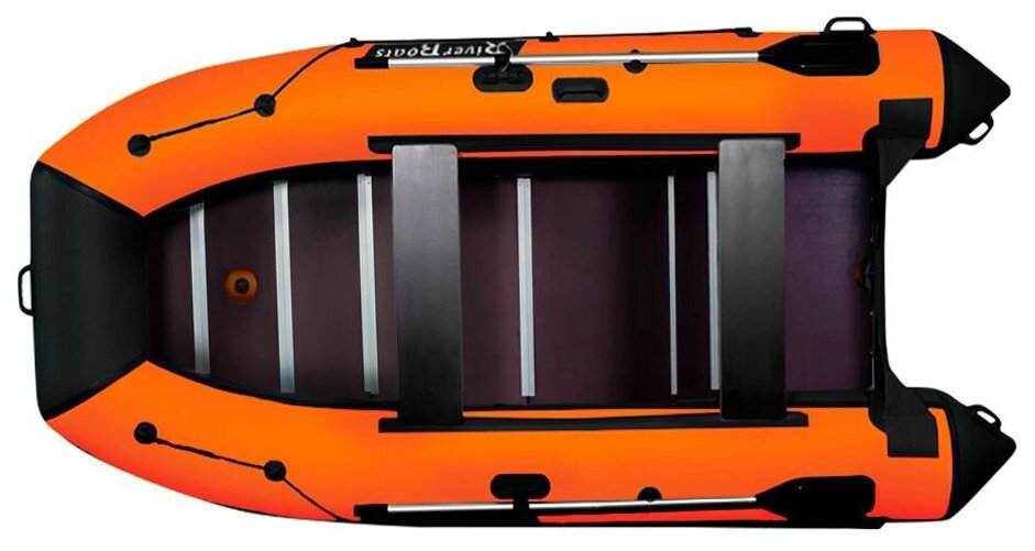 Лодка ПВХ RiverBoats RB 350 (Киль) (Черно-оранжевый)
