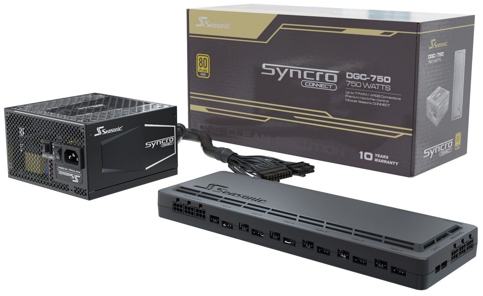 Корпус Seasonic CASE SYNCRO Q704 GOLD черный 750W ATX 4x120mm 7x140mm 2xUSB30 audio bott PSU
