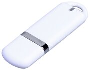 Классическая флешка soft-touch с закругленными краями (4 Гб / GB USB 2.0 Белый/White 005 Flash drive)
