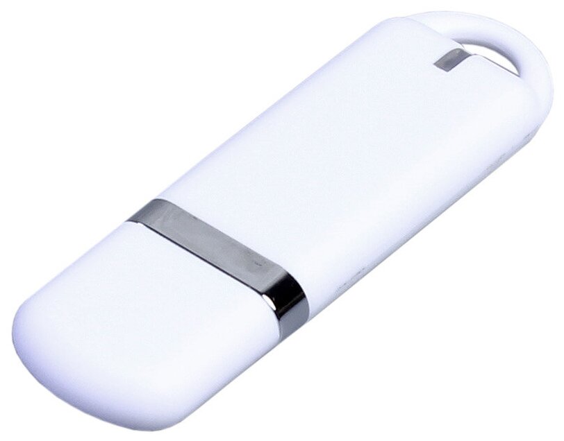 Классическая флешка soft-touch с закругленными краями (64 Гб / GB USB 2.0 Белый/White 005 флэш накопитель USBSOUVENIR 200)