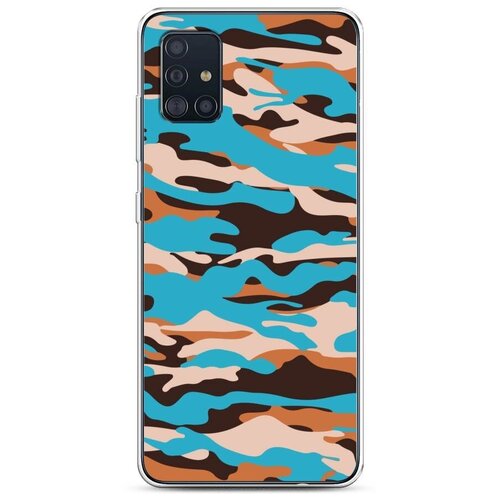 фото Силиконовый чехол "ярко-синий камуфляж" на samsung galaxy a51 / самсунг гэлакси а51 case place