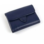 Маленький женский кожаный кошелек 3238 Дарк Блу - изображение