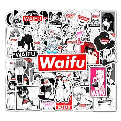 фото Набор наклеек аниме вайфу 51 шт./anime waifu sticker pack 51 pcs / sticker bombing