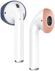 Держатель Elago Secure Fit (EAP- PADSM- JINP) для наушников Apple AirPods (Jean Indigo/Peach)