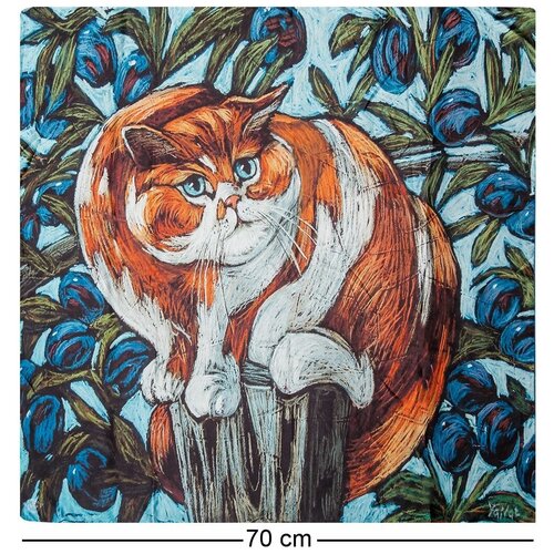 фото Шелковый платок пышная слива (н. леоновой) размер: 70*70 см artangels