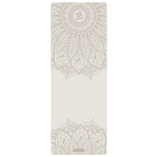 фото Yoga club каучуковый йога коврик pro om white 185*68*0,45 см (185 см / 4,5 мм)