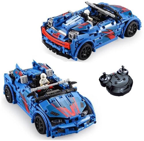 Радиоуправляемый конструктор машинка спортивный гоночный автомобиль с катапультой , 585 деталей > Конструктор Lego совместимый