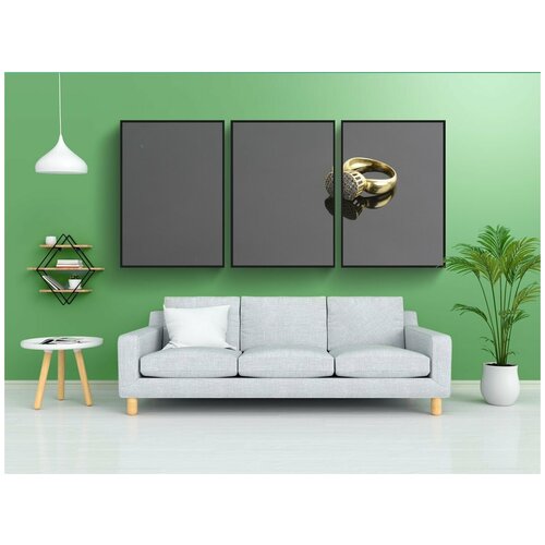 фото Набор модулных постеров для интерьера "кольцо, задний план, бижутерия" 60x90 см. в тубусе, без рамки lotsprints