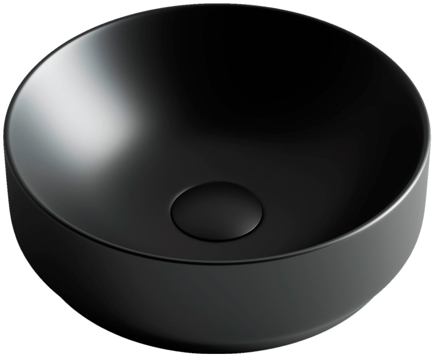Раковина накладная для ванной Ceramica Nova Element 355*355*125 черная матовая