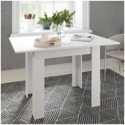 Кухонный стол раскладной белый Кео Simple СТМ-901