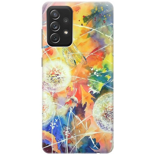 фото Ультратонкий силиконовый чехол-накладка для samsung galaxy a72 с принтом "одуванчики" gosso