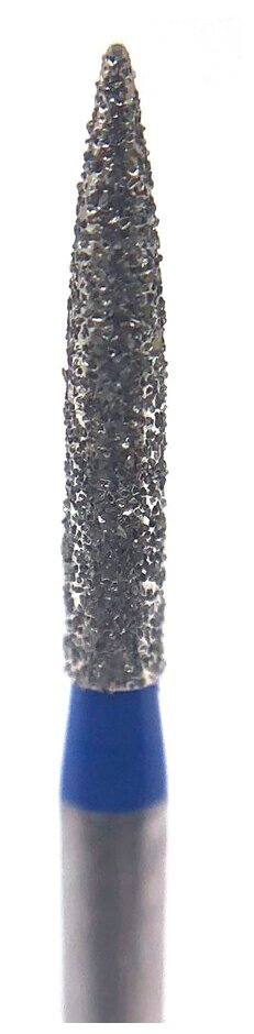 Бор алмазный Ecoline E 862 M, пламевидный, под турбинный наконечник, D 1.6 мм, синий