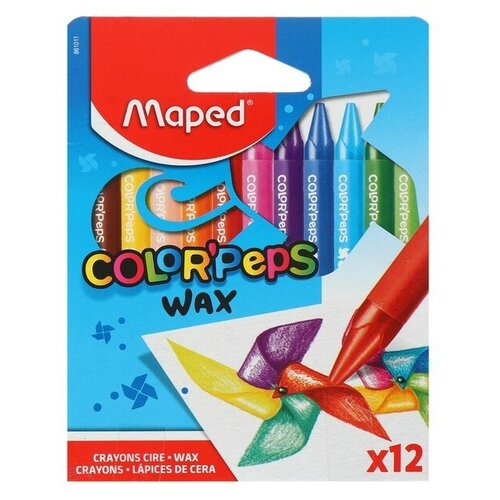 Мелки восковые 12 цветов, Maped Color Peps Wax