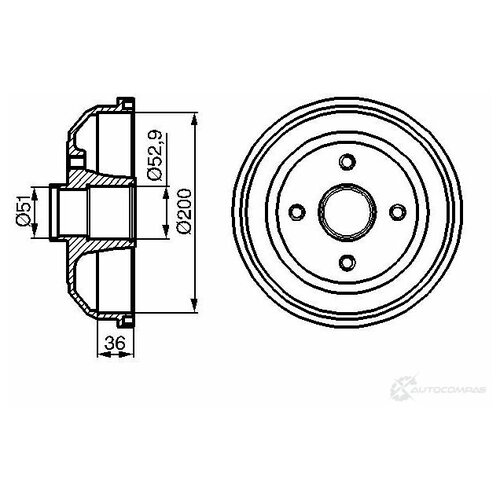 Тормозной барабан BOSCH 0986477134