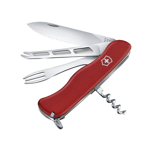 Нож Victorinox Cheese Master, 111 мм, 8 функций, с фиксатором лезвия, красный нож victorinox trailmaster 111 мм 12 функций с фиксатором лезвия красный