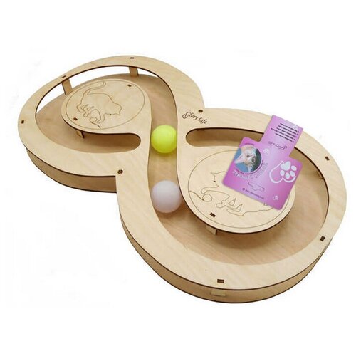 Игровой комплекс для кошек Glory Life Восьмерка с шариками 49х27х3,6 см