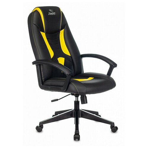 фото Игровое кресло бюрократ zombie 8 (black/yellow)