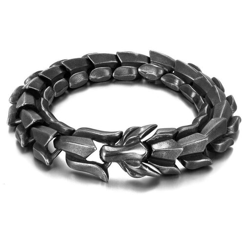 браслет цепочка sharks jewelry металл размер 23 см серебряный Браслет-цепочка Sharks Jewelry, размер 22 см, черный