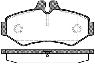 Дисковые тормозные колодки задние REMSA 0733.00 для Mercedes-Benz, Volkswagen (4 шт.)