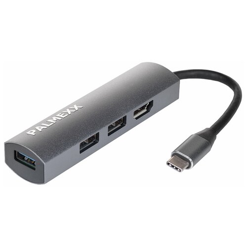 Хаб Palmexx USB-C to HDMI(4K)+3*USB3.0 /HUB-077 хаб palmexx usb c to hdmi 4k 3 usb3 0 hub 077