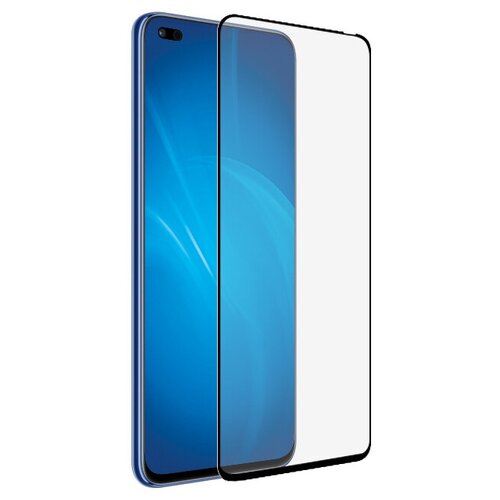 Закаленное стекло с цветной рамкой (fullscreen+fullglue) для Huawei Nova 8i/Honor 50 Lite DF hwColor-128 (black)