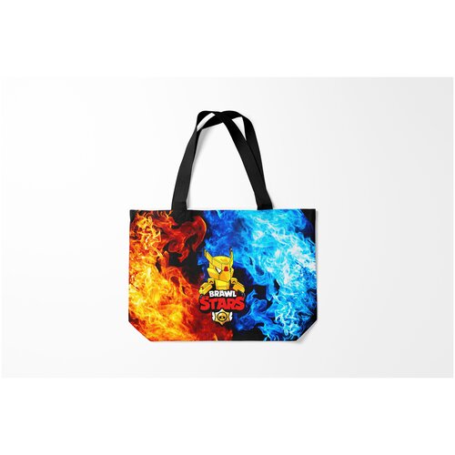 фото Сумка-шоппер / 46х35 см / геймерам / brawl stars mecha crow burnettie