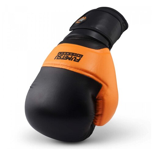 Боксерские тренировочные перчатки Fumetsu черно- оранжевые Ghost 14 унций