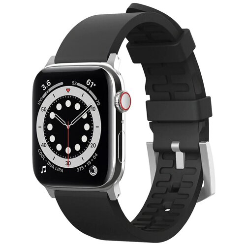 Elago для Apple Watch 42/44/45 mm ремешок Sport Rubber strap Black