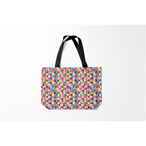 фото Сумка-шоппер / 46х35 см / праздники / день рождения happy birthday burnettie