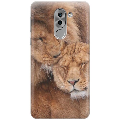 фото Силиконовый чехол на honor 6x / хонор 6х с принтом "милые львы gosso