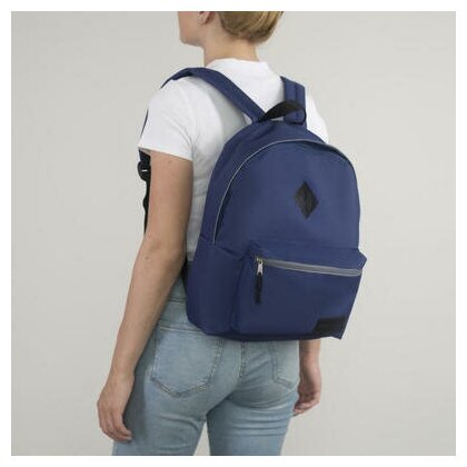 Рюкзак молодёжный, отдел на молнии, наружный карман, цвет синий Rise 2018794 .
