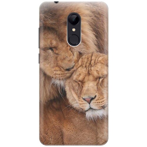 фото Силиконовый чехол на xiaomi redmi 5 / сяоми редми 5 с принтом "милые львы gosso