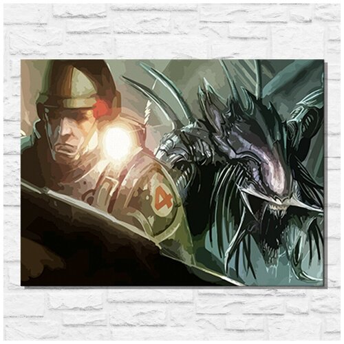 Картина по номерам на холсте игра Aliens Colonial Marines - 11541 Г 30x40