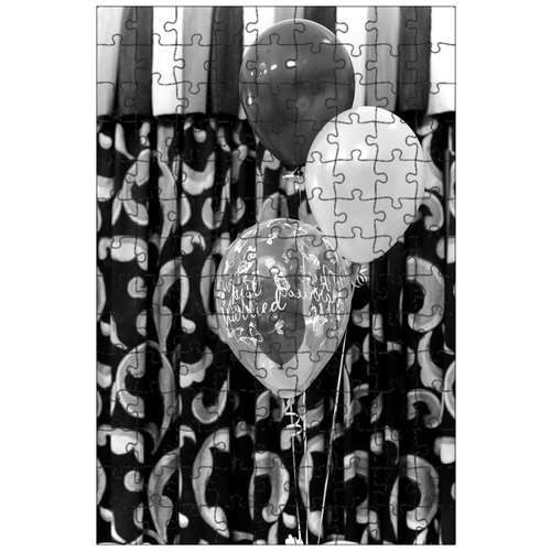 фото Магнитный пазл 27x18см."надувные шарики, празднование, свадьба" на холодильник lotsprints