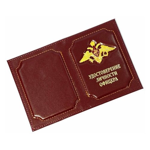 WEYAL / Обложка на удостоверение из натуральной кожи с металлическим гербом 