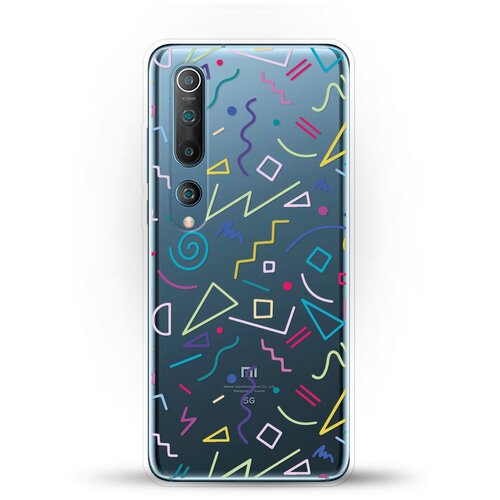 фото Силиконовый чехол цветной узор на xiaomi mi 10 pro andy & paul