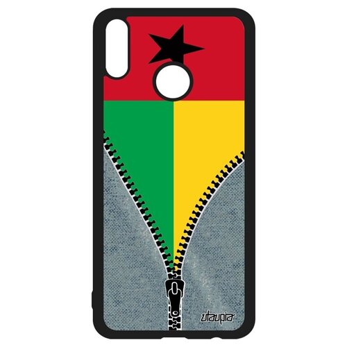 фото Противоударный чехол на // honor 8x // "флаг гвинеи бисау на молнии" страна патриот, utaupia, серый
