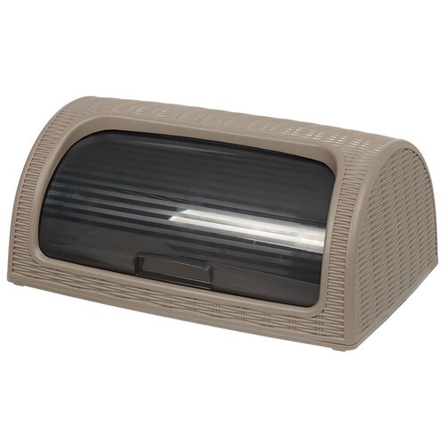 Хлебница пластик, 41.1х26.9х18.1 см, коричневая, Dunya Plastik, 05330