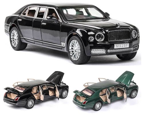 Коллекционная модель лимузина Bentley Mulsanne Grand. 1:24 (металл, свет, звук)