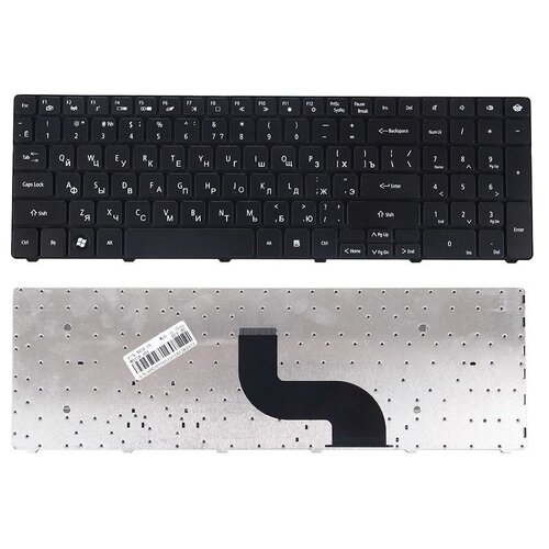 Клавиатура для Packard Bell EasyNote TM86, TX86, NEW90, PEW91 (MP-09B23SU-6981, V104730DS2, SN7105B, чёрная) клавиатура zeepdeep партномер kb i170g 189 для ноутбука packard bell eg70 le11 lm85 lm86