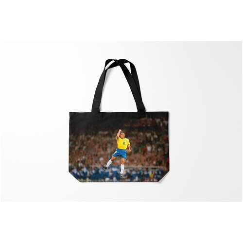 фото Сумка-шоппер / 46х35 см / известные футболисты / роберто карлос burnettie