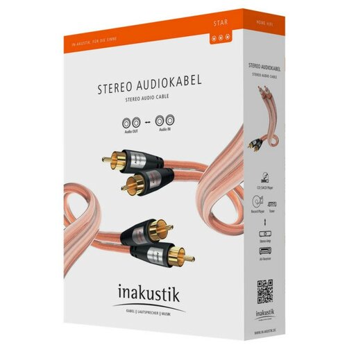 Inakustik Star Audio Cable, RCA, 1.5 m, 00304115