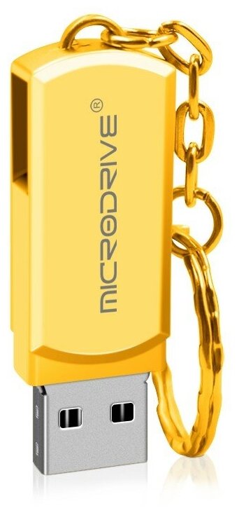 Флешка Microdrive 128 Гб - USB 2.0 - PAZI - золотистая