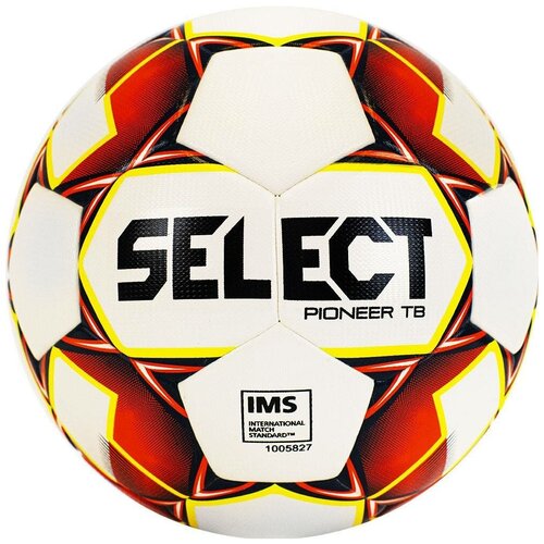 Мяч Select футбольный Select Pioneer TB, 5, белый, матчевый, термосшивка мяч футбольный select team basic v23 0865560552 размер 5 fifa basic