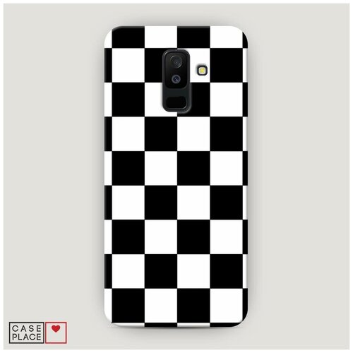 фото Чехол пластиковый samsung galaxy a6 plus шахматная доска case place