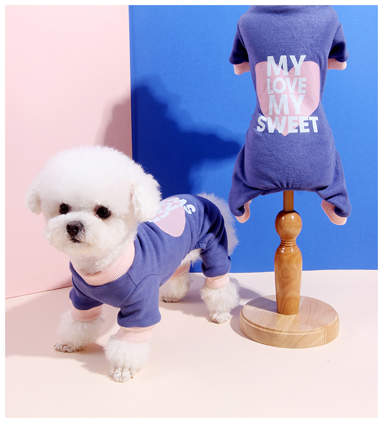 Пижама для кошек, для собак Свити NICOVAER (Фиолетовый, 2) - фотография № 3