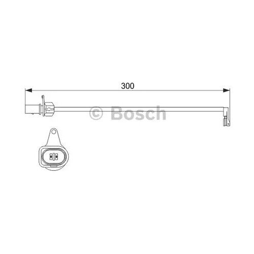 Датчик износа торм.колодок пер.[300mm], BOSCH, 1987474505