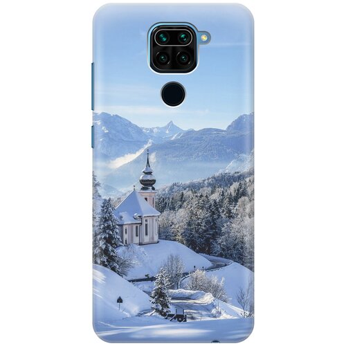 фото Силиконовый чехол на xiaomi redmi note 9 / сяоми редми ноут 9 с принтом "заснеженные горы gosso